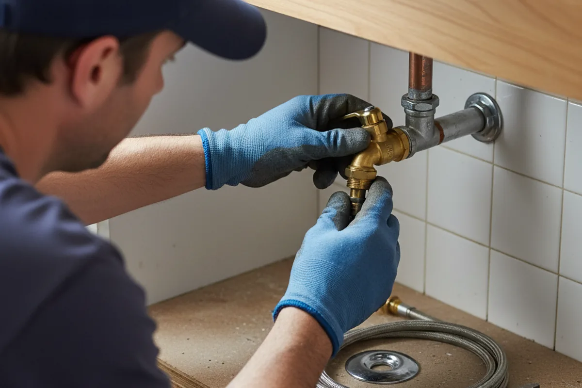 Shutoff valve and fitting work during Emergency Plumbing in Osseo